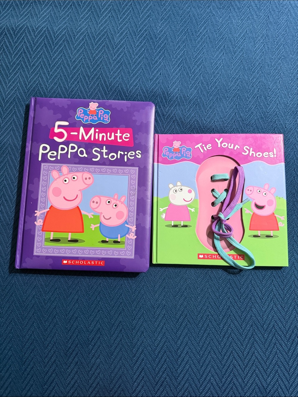 Peppa Pig Purple & Pink 5-Minute Stories and Tie Your Shoes Board Books